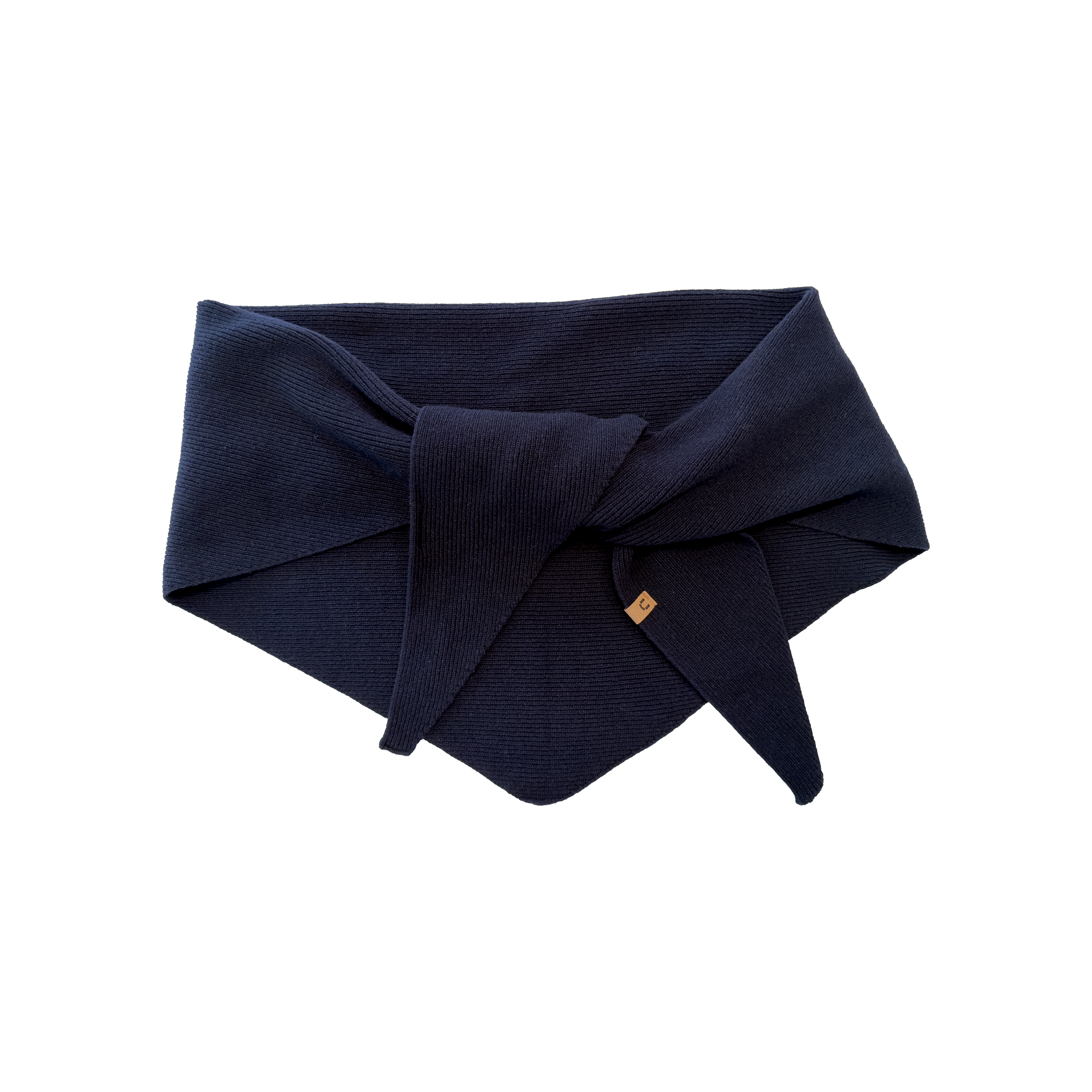 Sciarpa triangolare Lumo in merino - blu nero 