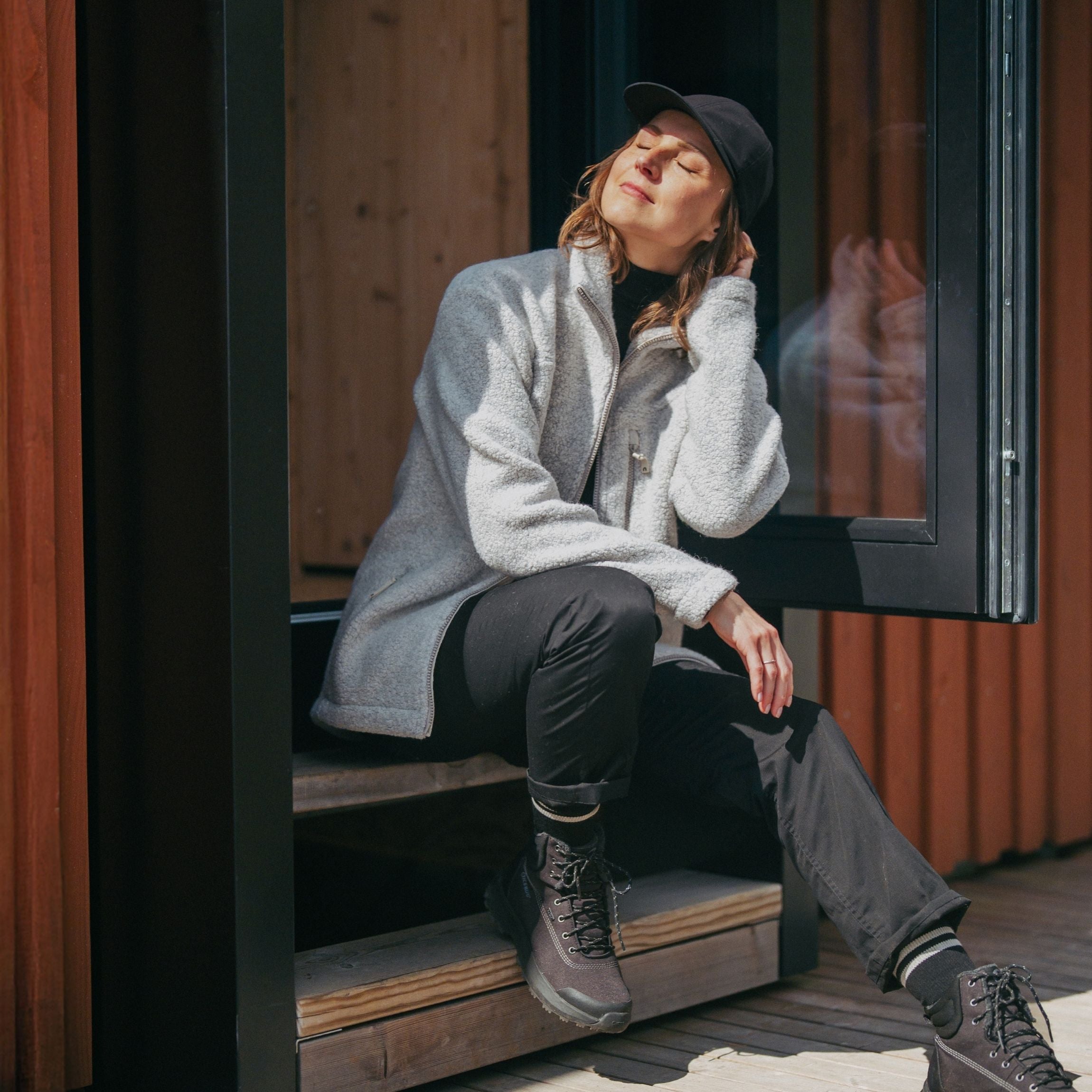 Zelda villafleece takki W - kyyhkynharmaa