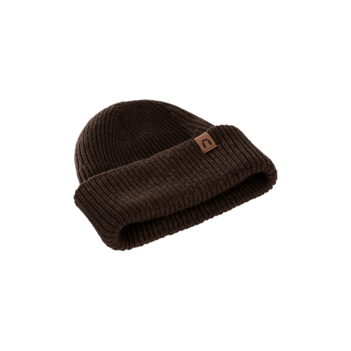 North Outdoor Huuru merino beanie in coffee, mulesing-free merino wool. Made in Finland. - 