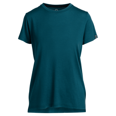 All day 150 t-shirt i merino för damer Lisa - blågrön