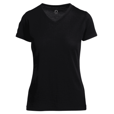 All day 150 t-shirt i merino med passform för damer - svart