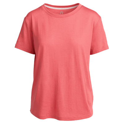 All day 150 naisten väljä merino t-paita - ruusunpunainen