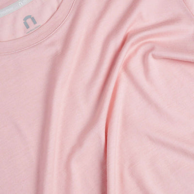 All day 150 t-shirt i merino för damer - pärlrosa