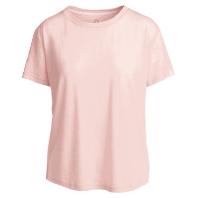 All day 150 t-shirt i merino för damer - pärlrosa