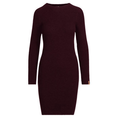 Kanerva Merinoklänning för kvinnor - svartvinbär