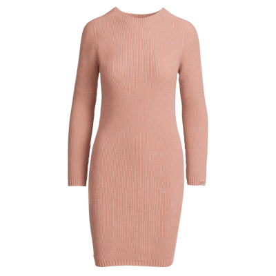 Kanerva Merinoklänning för kvinnor - puderrosa