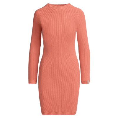 Kanerva Merinoklänning för kvinnor - ljus korall