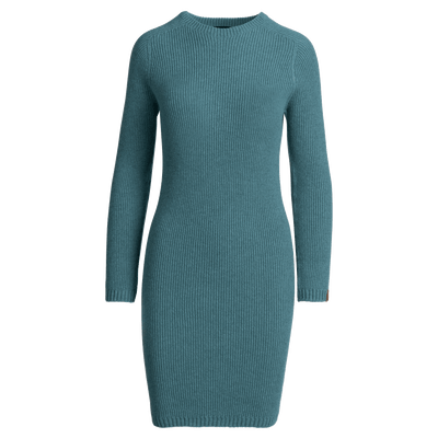 Kanerva Merinoklänning för damer - vattengrön