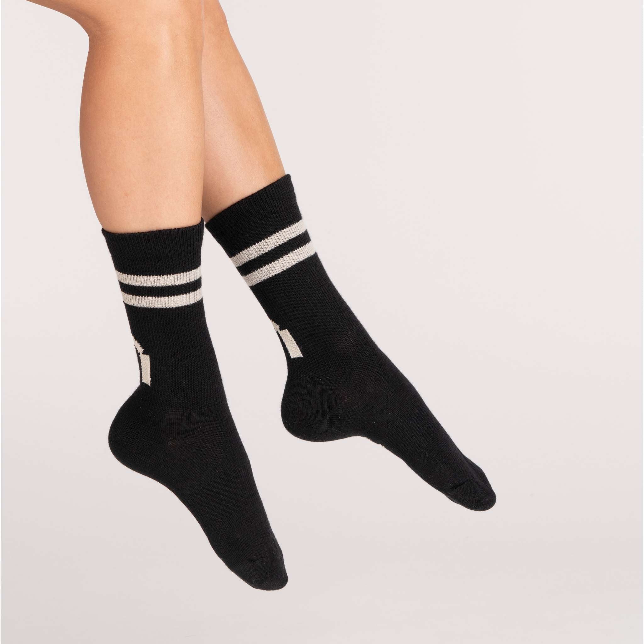 All day merino tennis socks stripe