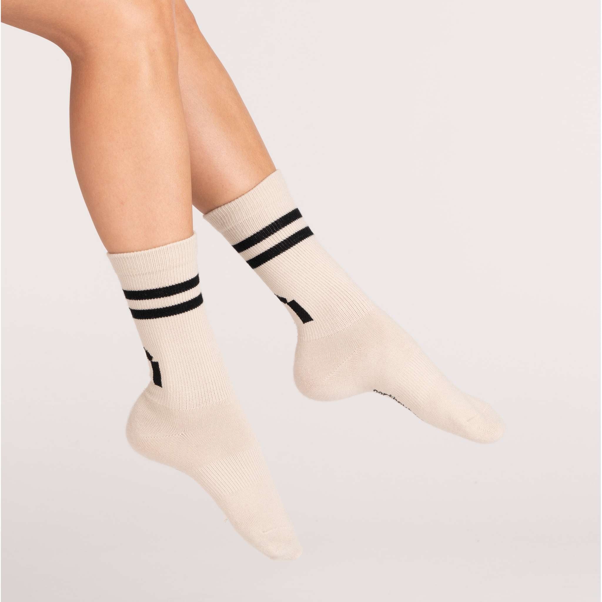 All day merino tennis socks stripe